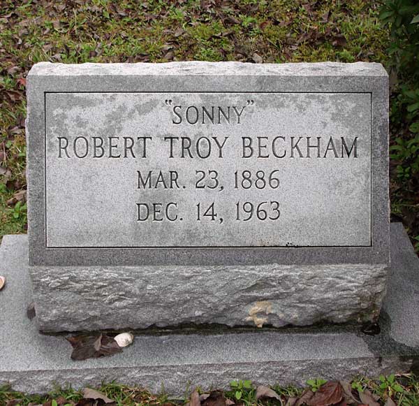 Robert Troy Beckham Gravestone Photo