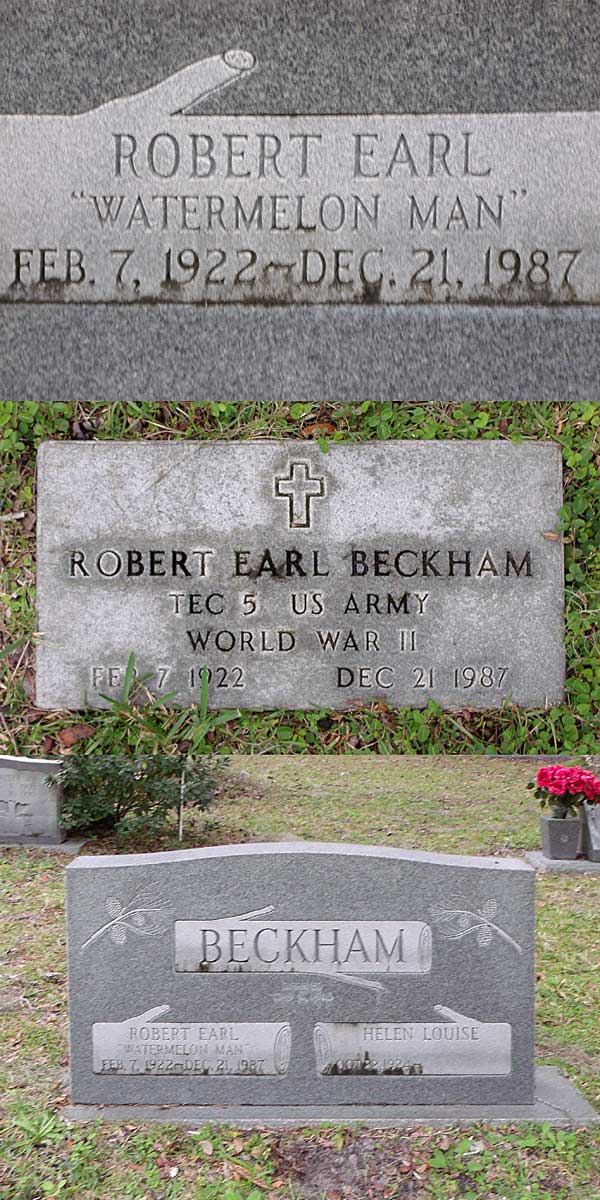 Robert Earl Beckham Gravestone Photo