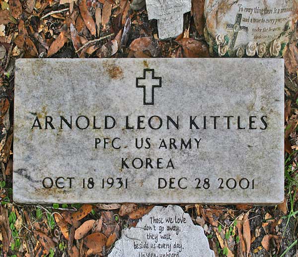 Arnold Leon Kittles Gravestone Photo