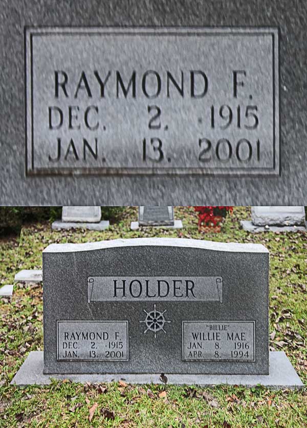Raymond F. Holder Gravestone Photo