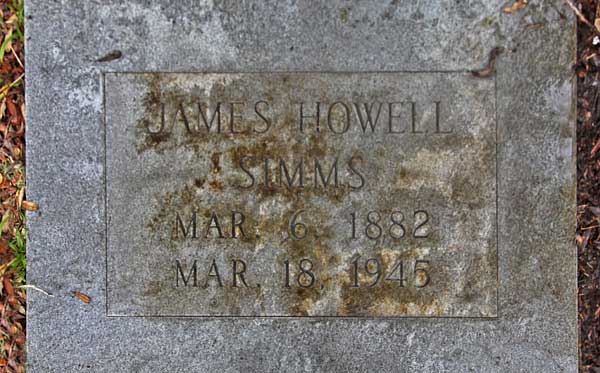 James Howell Simms Gravestone Photo