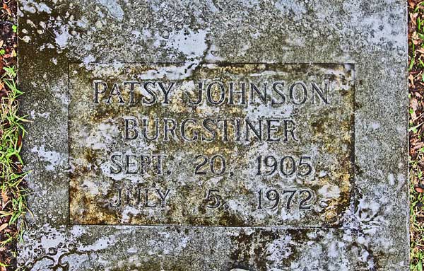 Patsy Johnson Burgstiner Gravestone Photo