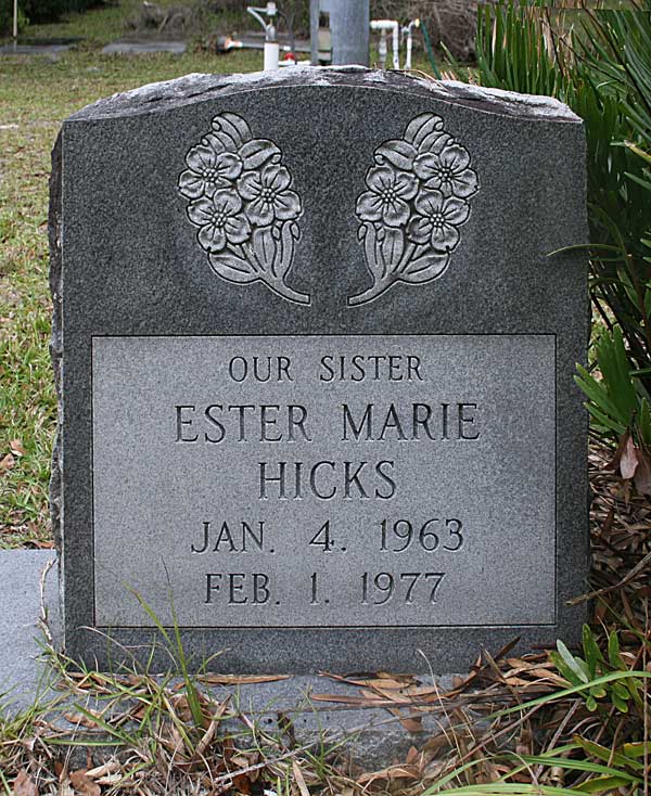 Ester Marie Hicks Gravestone Photo
