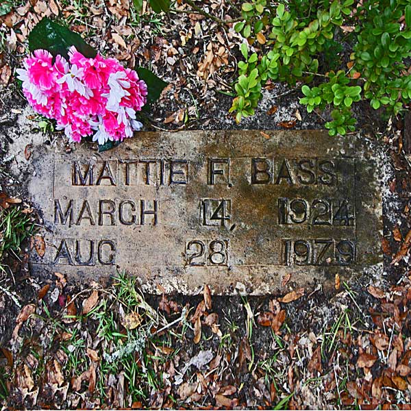 Mattie F. Bass Gravestone Photo