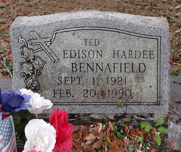 Edison Hardee Bennafield Gravestone Photo
