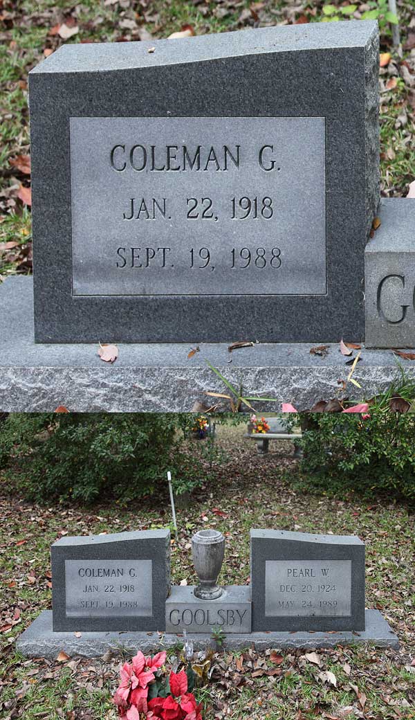 Coleman G. Goolsby Gravestone Photo