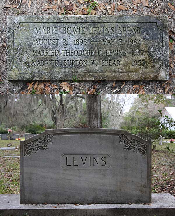 Marie Bowie Levins Spear Gravestone Photo