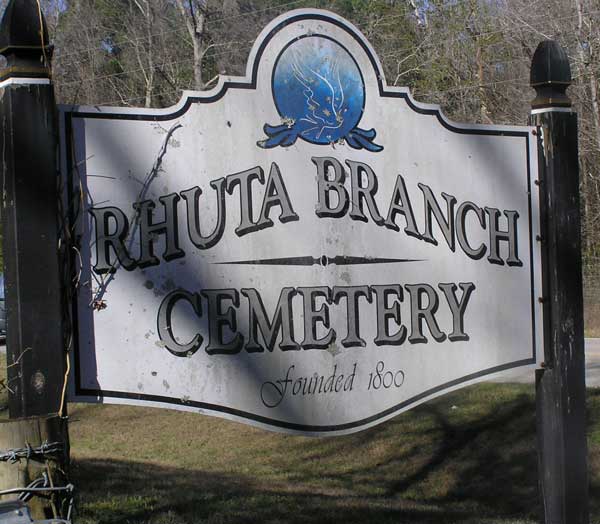  Rhuta Branch Cemetery Sign Gravestone Photo