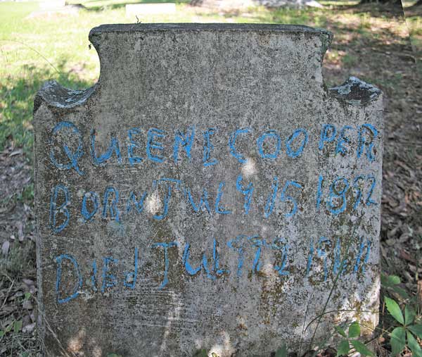 Queene Cooper Gravestone Photo