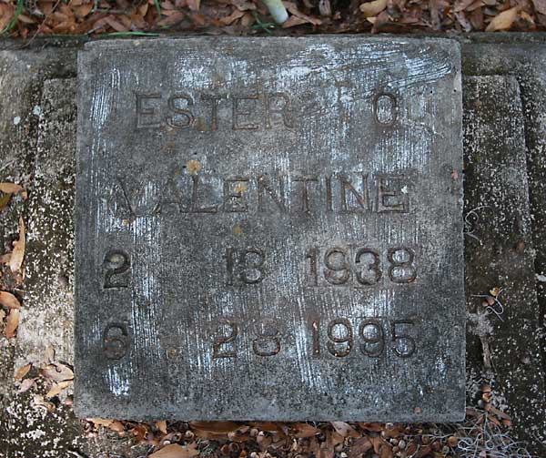 ESTER O. VALENTINE Gravestone Photo
