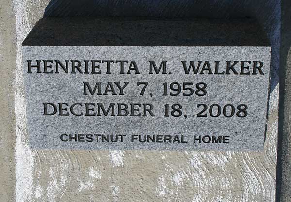 HENRIETTA M. WALKER Gravestone Photo