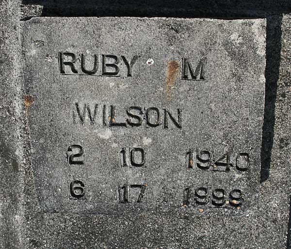RUBY M. WILSON Gravestone Photo