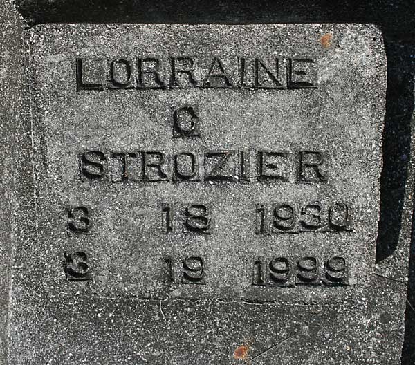 LORRAINE  O. STROZIER Gravestone Photo