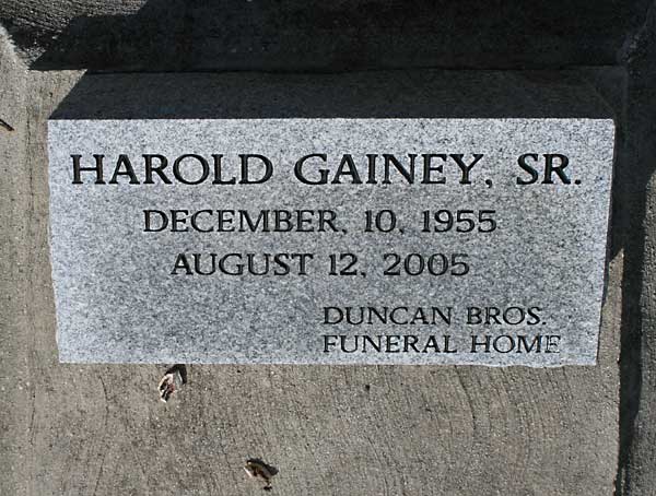 HAROLD GAINEY Gravestone Photo
