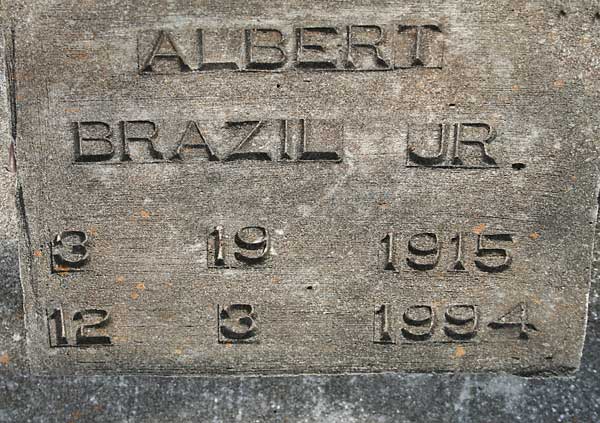 ALBERT BRAZIL Gravestone Photo