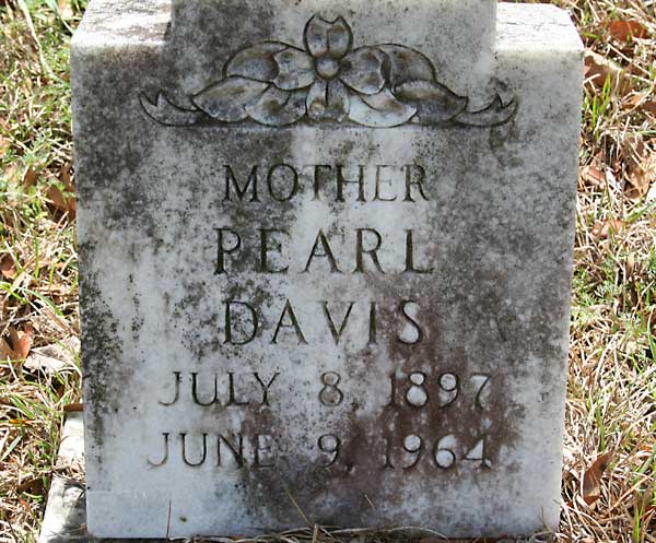 PEARL DAVIS Gravestone Photo