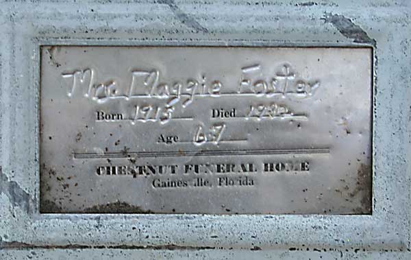 MAGGIE MRS. FOSTER Gravestone Photo