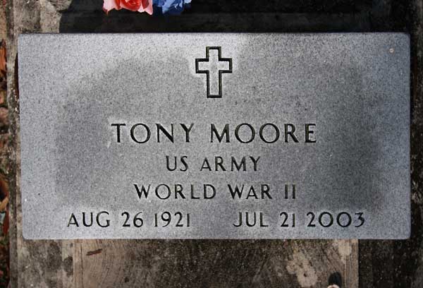 TONY MOORE Gravestone Photo