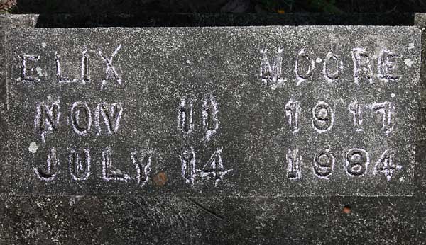 Elix Moore Gravestone Photo