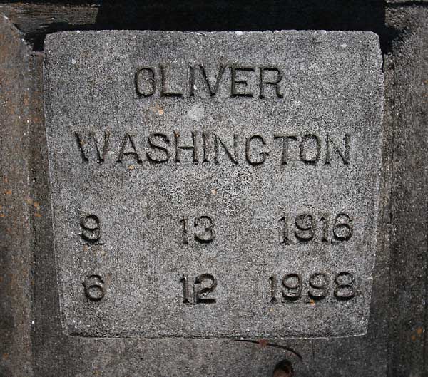 Oliver Washington Gravestone Photo