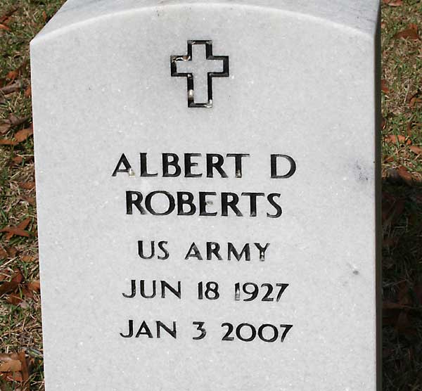 Albert D. Roberts Gravestone Photo
