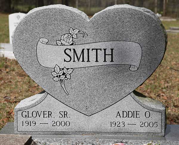 Addie O. & Glover Smith Gravestone Photo