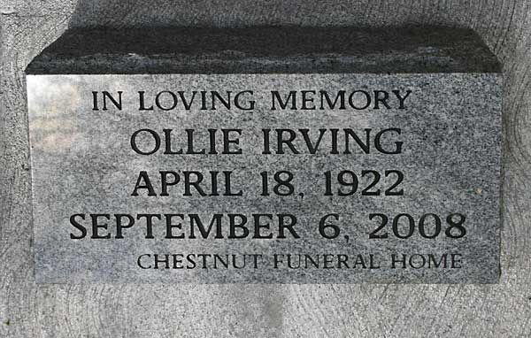 OLLIE IRVING Gravestone Photo