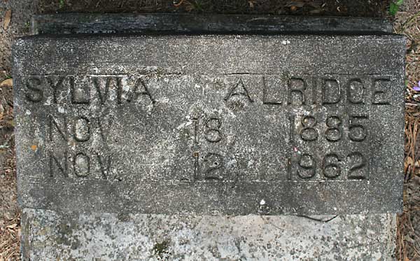 SYLVIA ALRIDGE Gravestone Photo