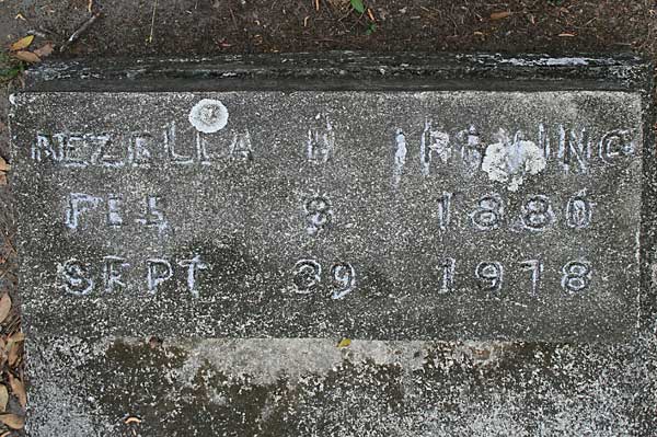 REZELLA H. IRVING Gravestone Photo