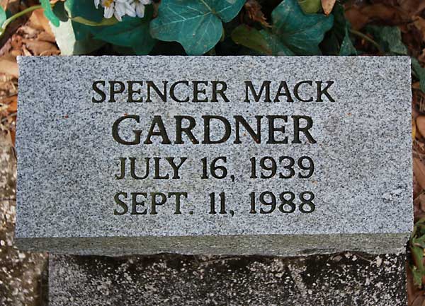 SPENCER MACK GARDNER Gravestone Photo
