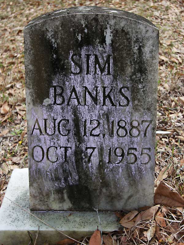 SIM BANKS Gravestone Photo