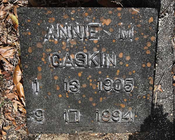ANNIE M. GASKIN Gravestone Photo