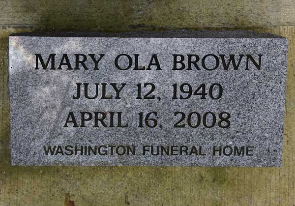 MARY OLA BROWN Gravestone Photo