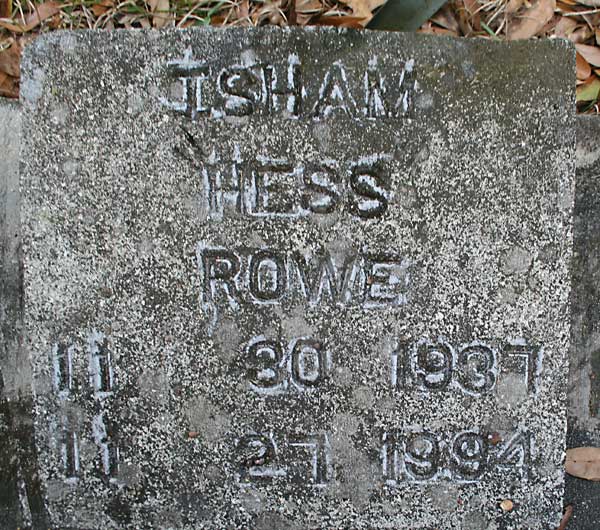 ISHAM HESS ROWE Gravestone Photo