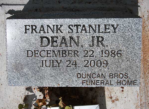 Frank Stanley Dean Gravestone Photo
