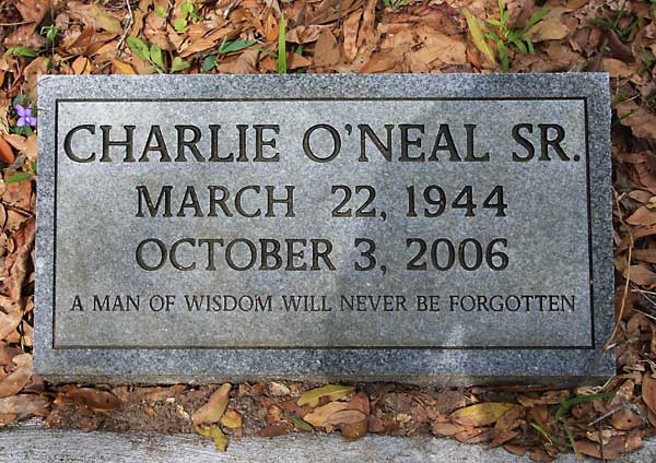 CHARLIE O'NEAL Gravestone Photo