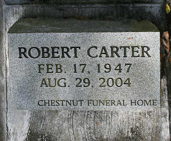 ROBERT CARTER Gravestone Photo