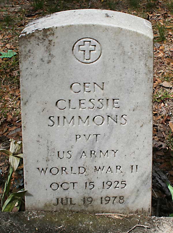 CEN CLESSIE SIMMONS Gravestone Photo