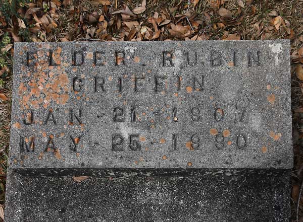 ELDER RUBIN GRIFFIN Gravestone Photo