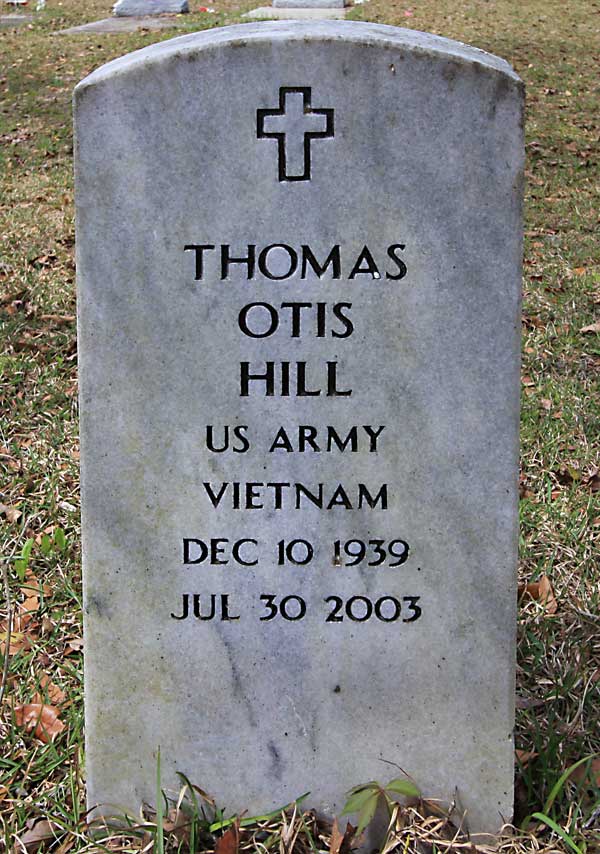 THOMAS OTIS HILL Gravestone Photo