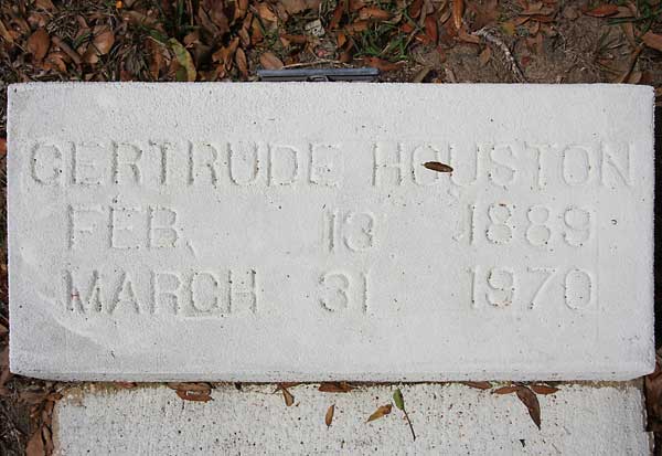 Gertrude Houston Gravestone Photo