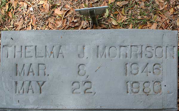 THELMA J. MORRISON Gravestone Photo