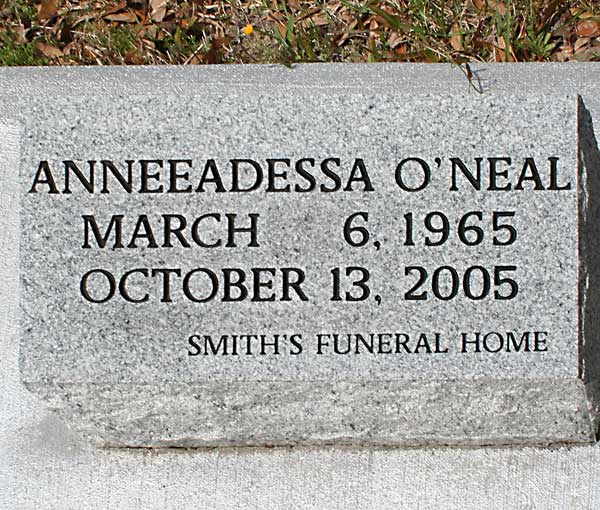 ANNEEADESSA O'NEAL Gravestone Photo
