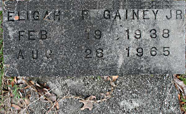 Eligah F. Gainey Gravestone Photo