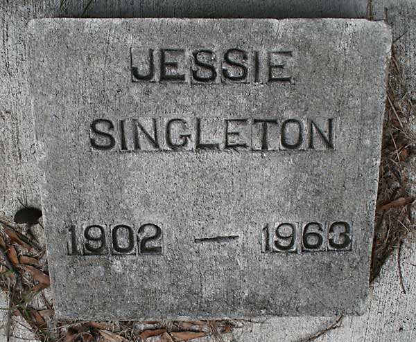 JESSIE SINGLETON Gravestone Photo