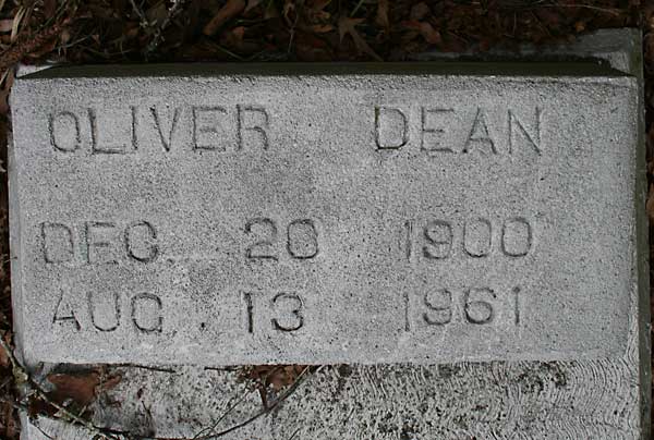 OLIVER DEAN Gravestone Photo