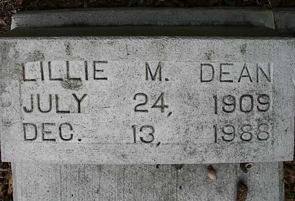 LILLIE M. DEAN Gravestone Photo