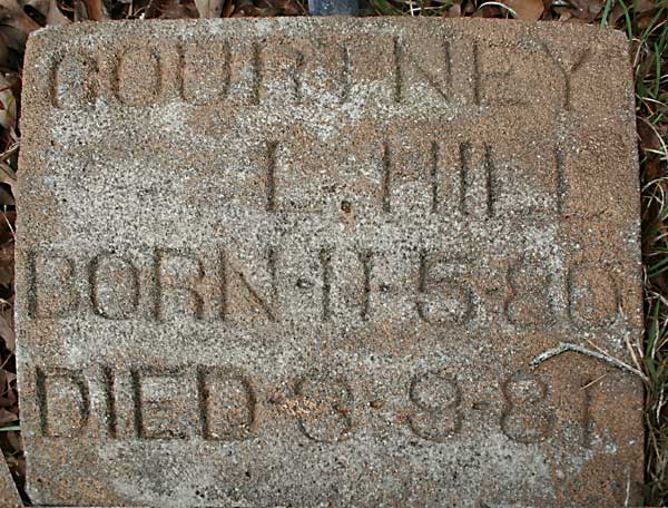 COURTNEY L. HILL Gravestone Photo
