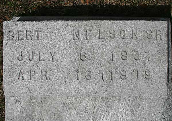 BERT NELSON Gravestone Photo