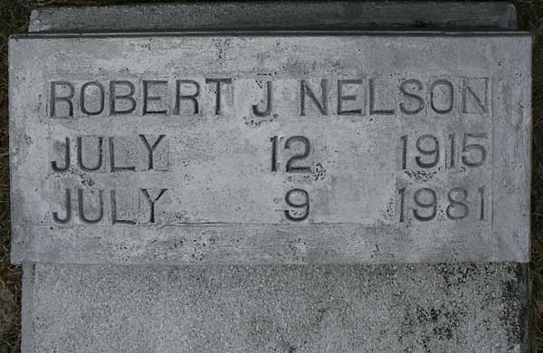 ROBERT J. NELSON Gravestone Photo
